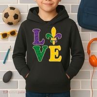 Mardi Gras Love Spade  Kids Hoodie thumb 2