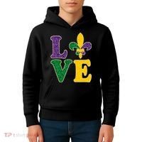 Mardi Gras Love Spade  Kids Hoodie thumb 4