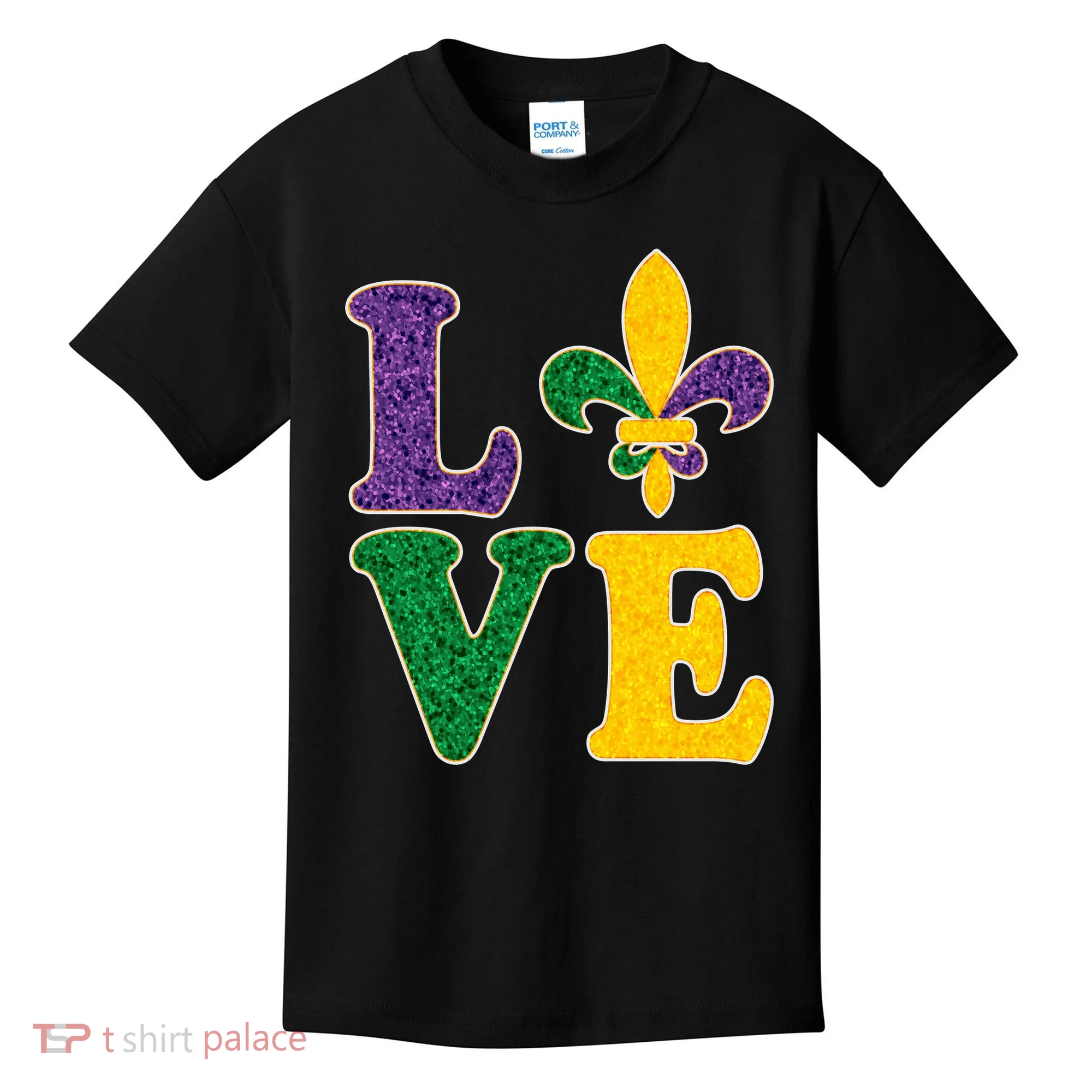 Mardi Gras Love Spade  Kids T-Shirt
