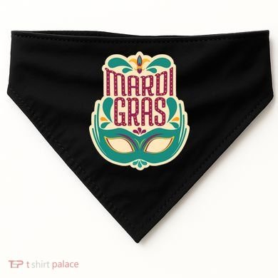 Mardi Gras Mask USA-Made Doggie Bandana