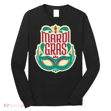 Mardi Gras Mask Long Sleeve Shirt