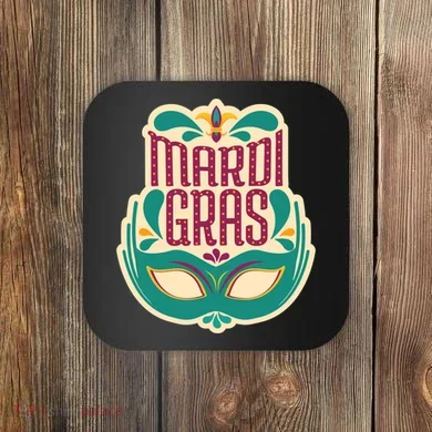 Mardi Gras Mask Coaster