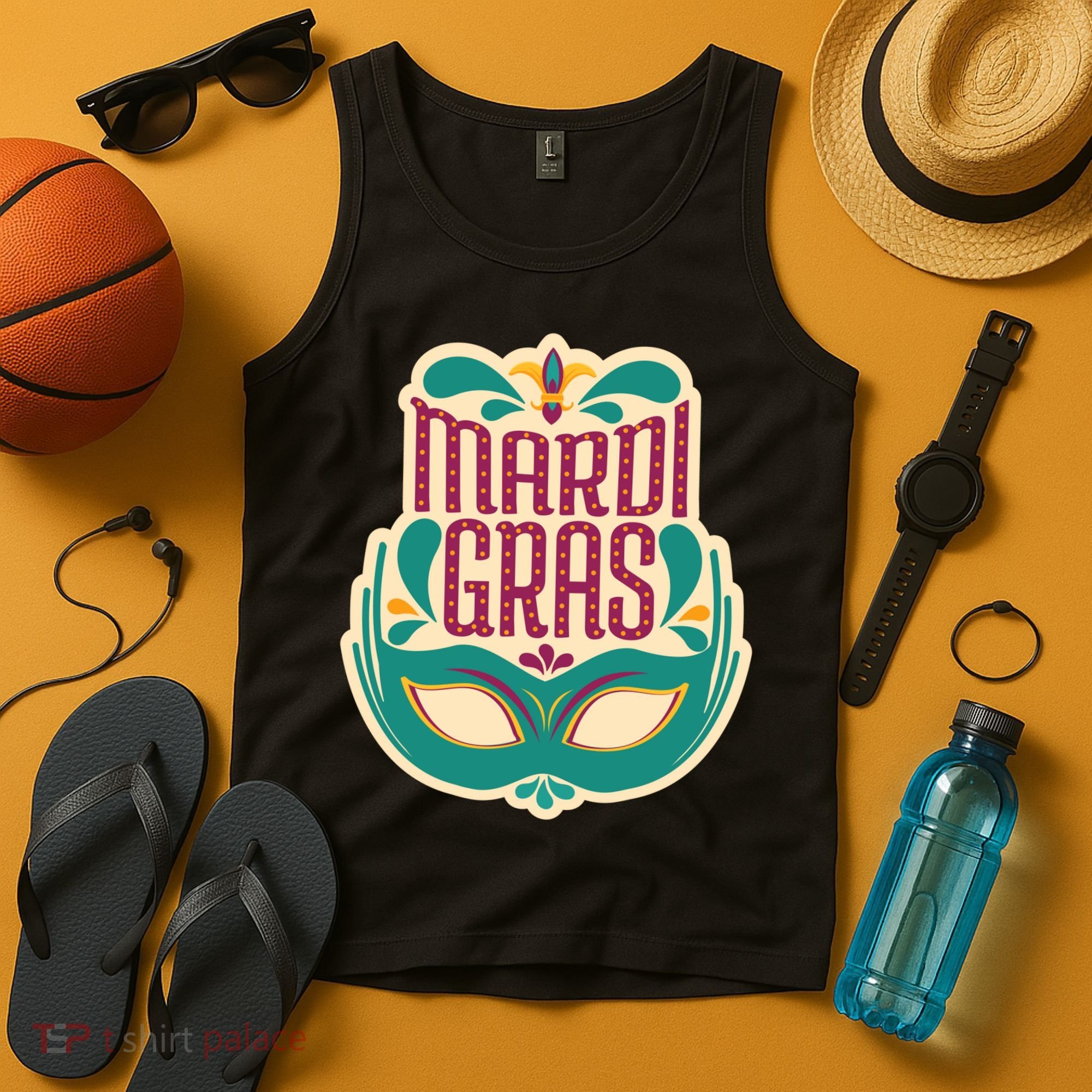 Mardi Gras Mask Tank Top