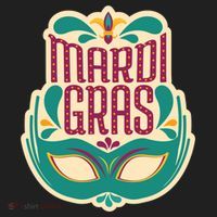 Mardi Gras Mask Golf Towel thumb 3