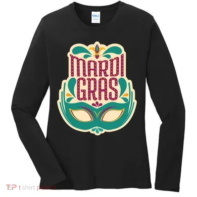 Mardi Gras Mask Women's Long Sleeve Shirt