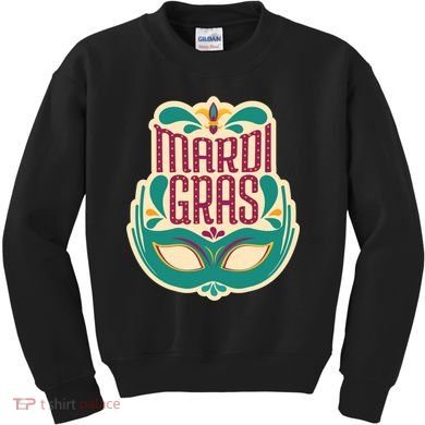 Mardi Gras Mask Kids Sweatshirt
