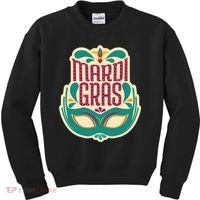 Mardi Gras Mask Kids Sweatshirt thumb 0
