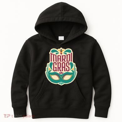 Mardi Gras Mask Kids Hoodie