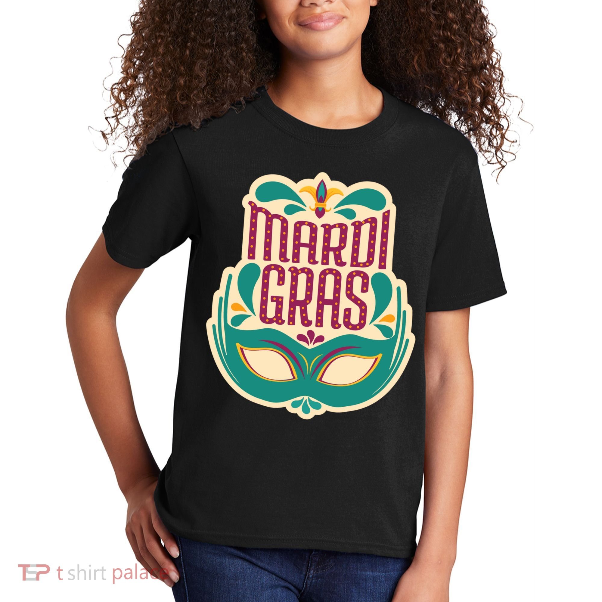 Mardi Gras Mask Kids T-Shirt