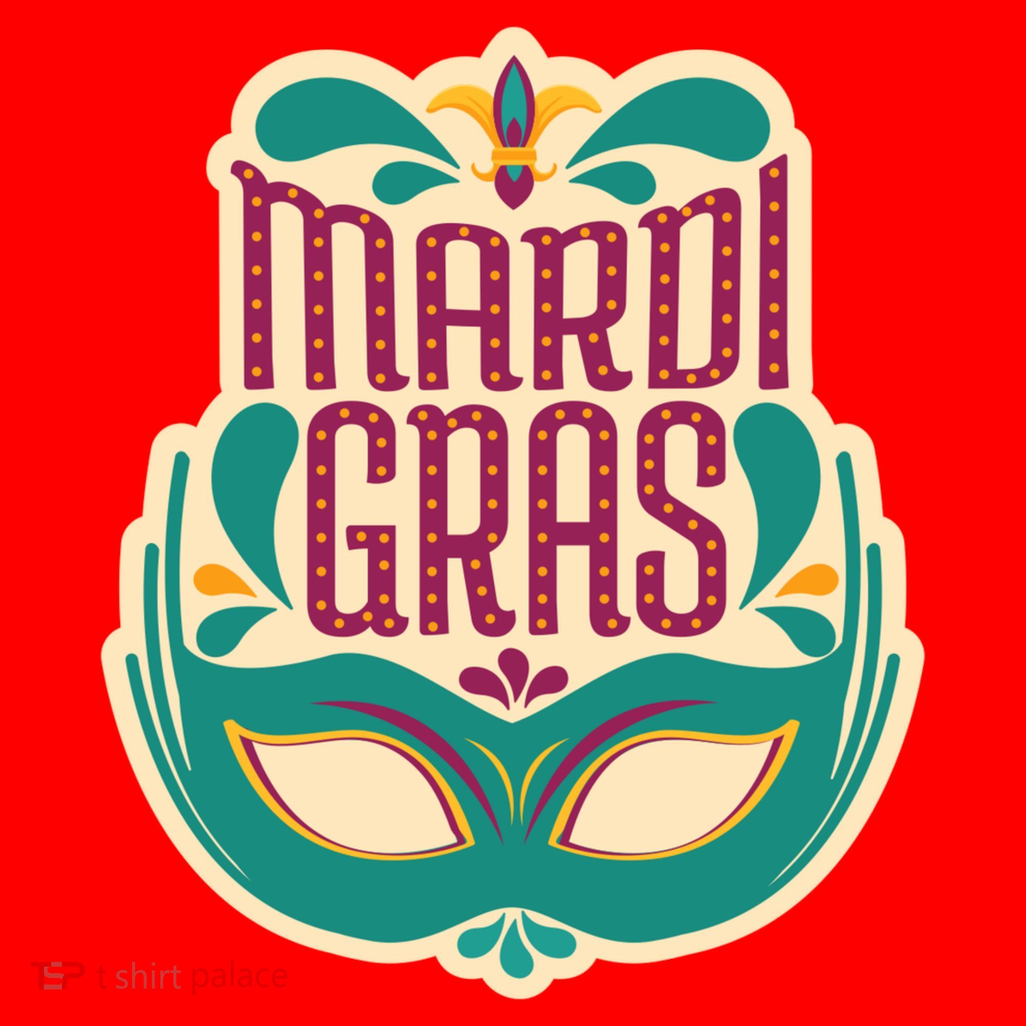 Mardi Gras Mask Santa Hat