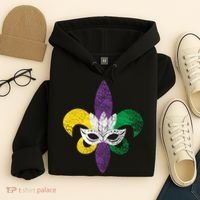 Mardi Gras Mask Spade Hoodie thumb 4