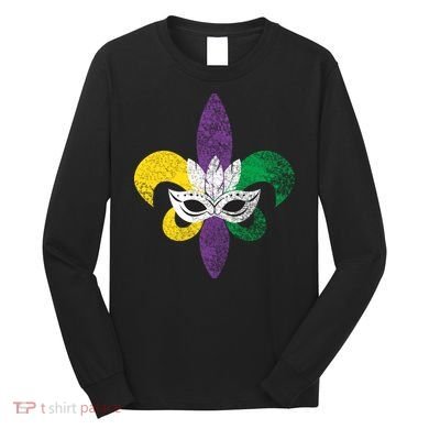 Mardi Gras Mask Spade Long Sleeve Shirt