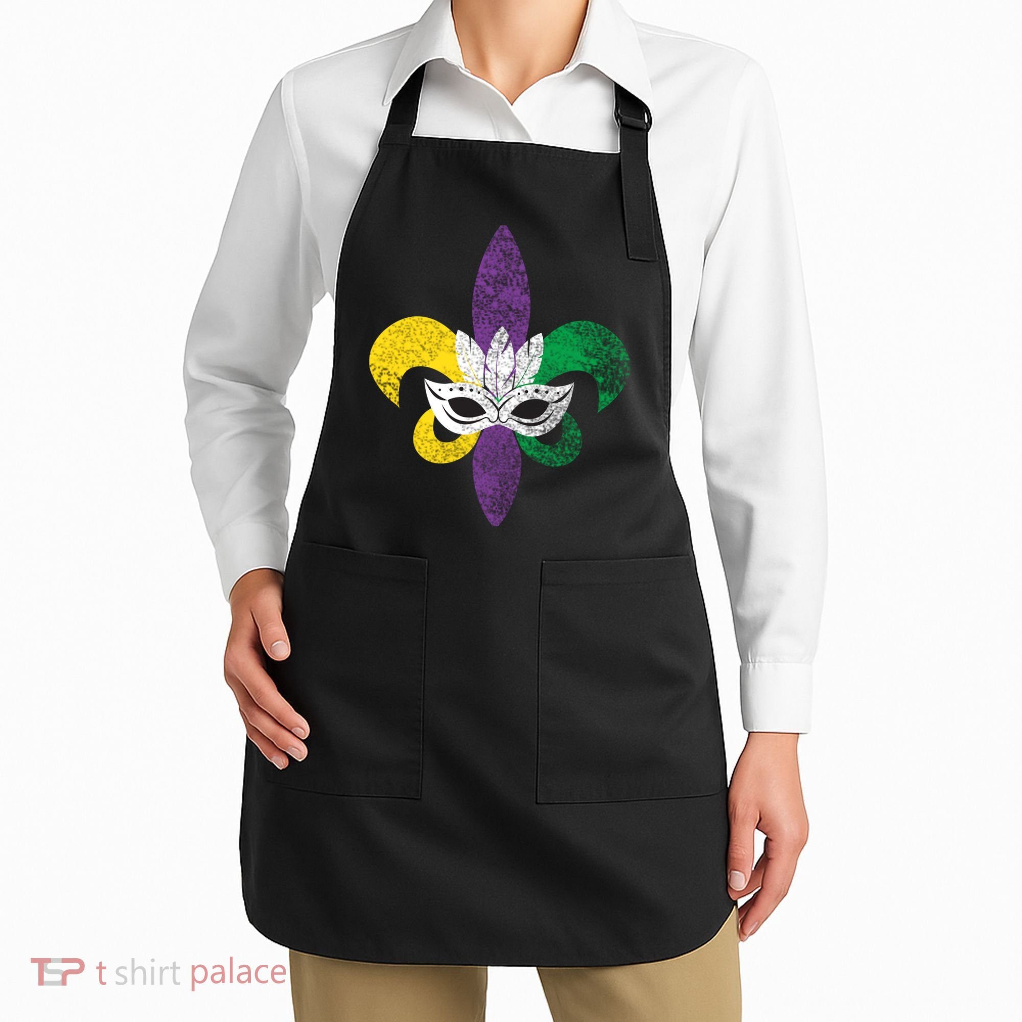 Mardi Gras Mask Spade Apron