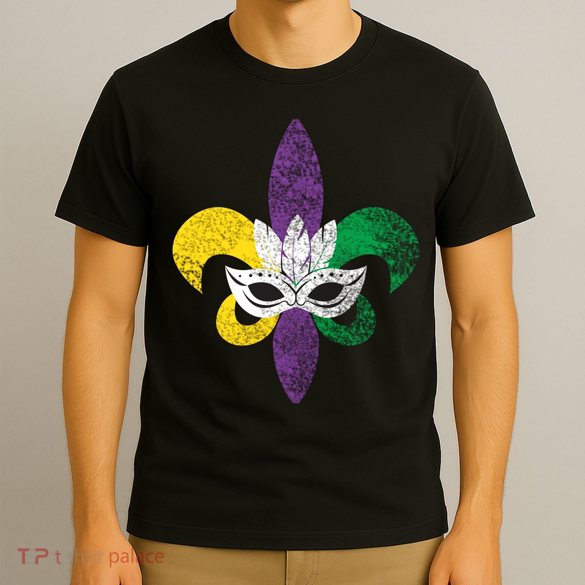 Mardi Gras Mask Spade T-Shirt