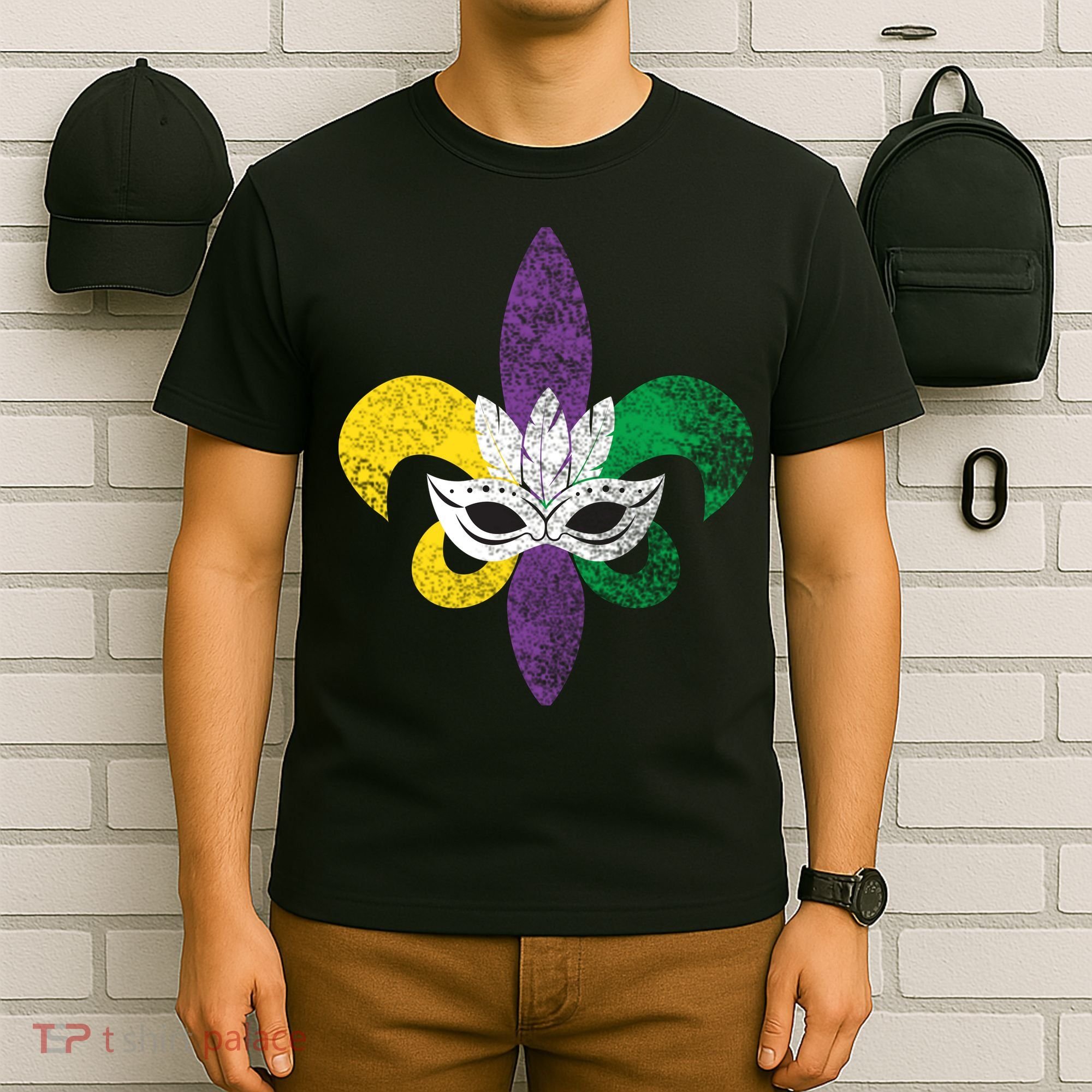 Mardi Gras Mask Spade T-Shirt