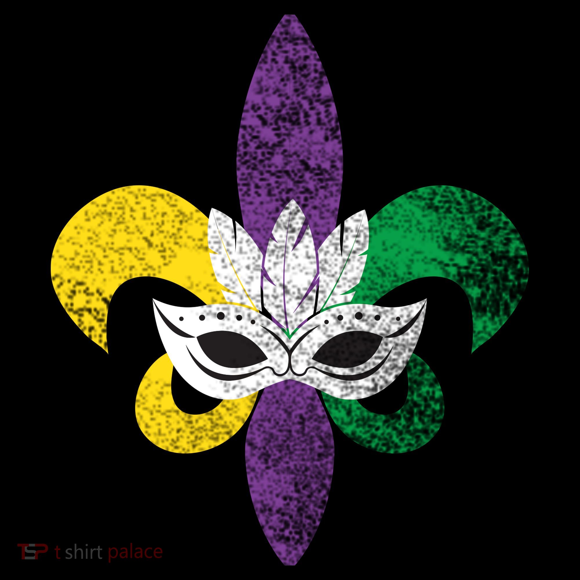 Mardi Gras Mask Spade T-Shirt