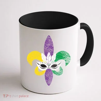 Mardi Gras Mask Spade Coffee Mug back