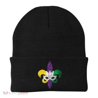 Mardi Gras Mask Spade Beanie