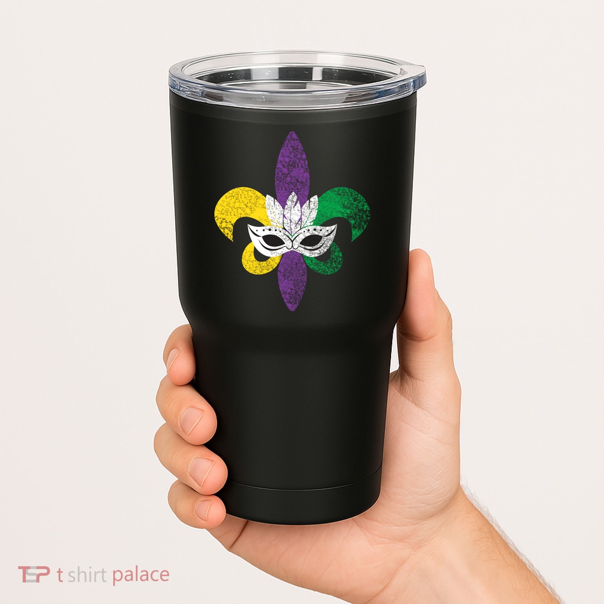 Mardi Gras Mask Spade Tumbler