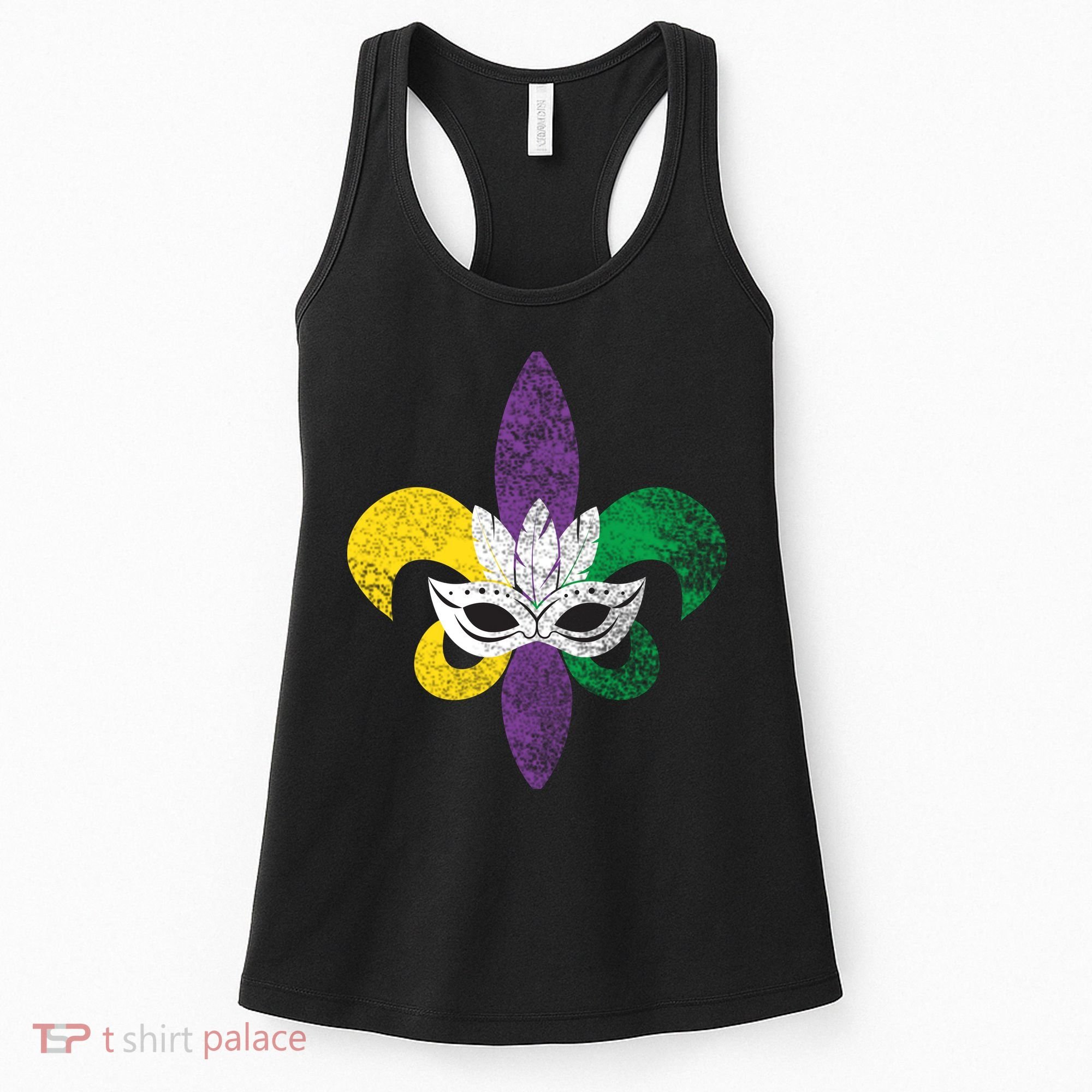 Mardi Gras Mask Spade Women's Tank Top