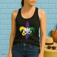 Mardi Gras Mask Spade Women's Tank Top thumb 2