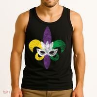 Mardi Gras Mask Spade Tank Top thumb 3