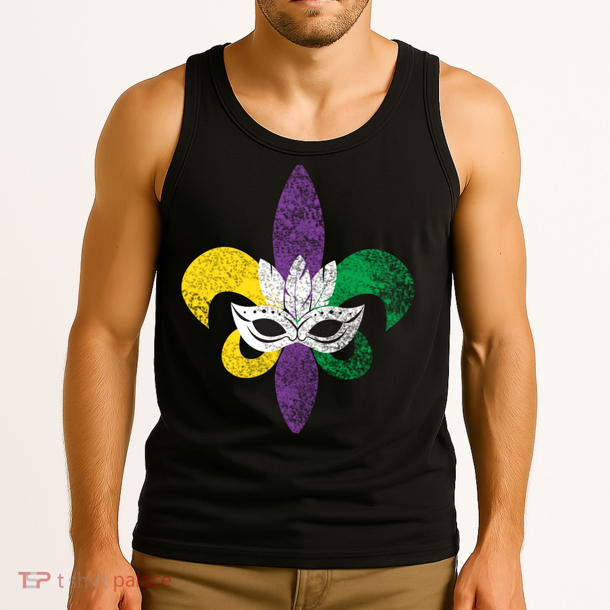 Mardi Gras Mask Spade Tank Top