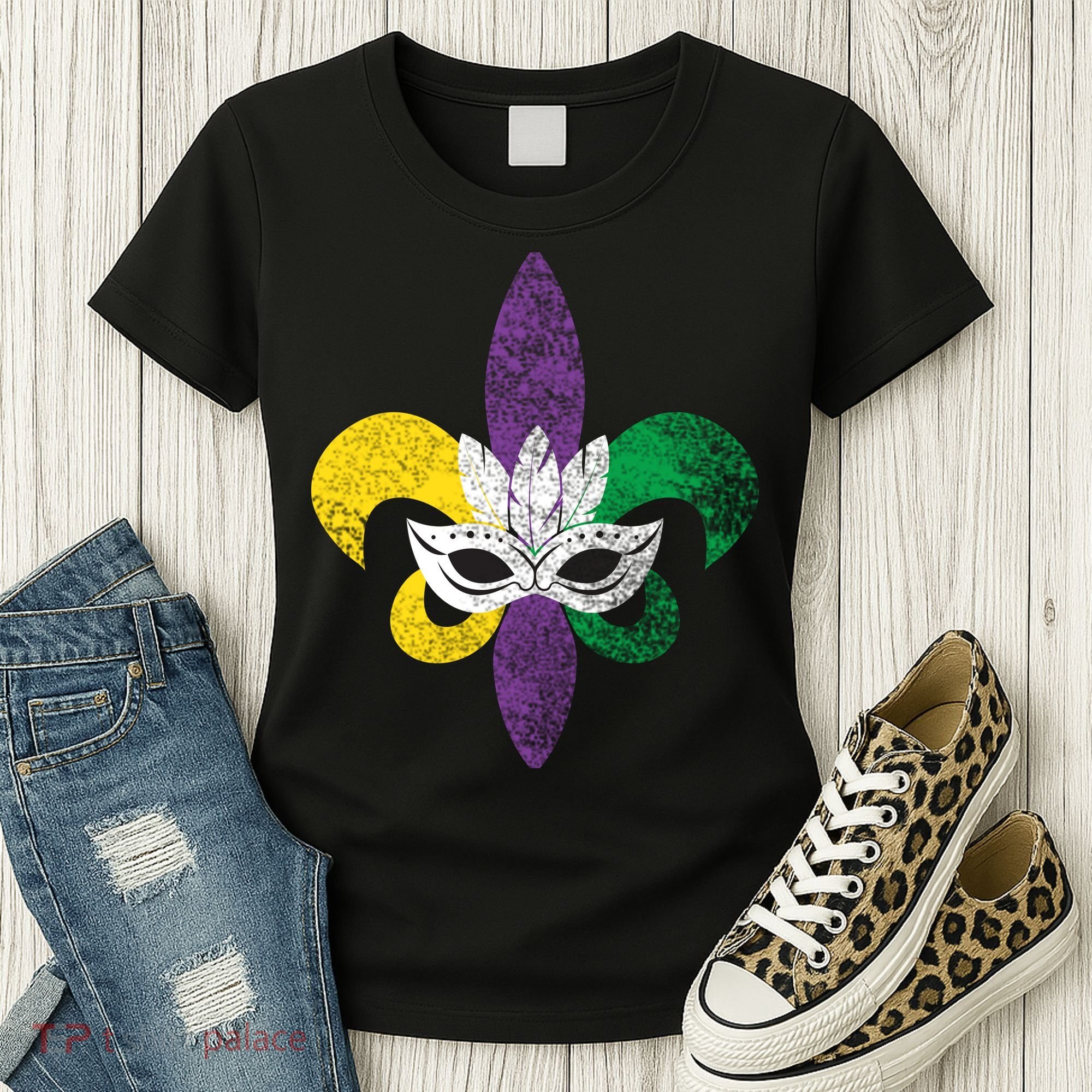Mardi Gras Mask Spade Women's T-Shirt