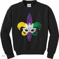 Mardi Gras Mask Spade Kids Sweatshirt thumb 0