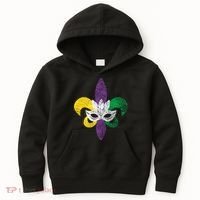 Mardi Gras Mask Spade Kids Hoodie thumb 0