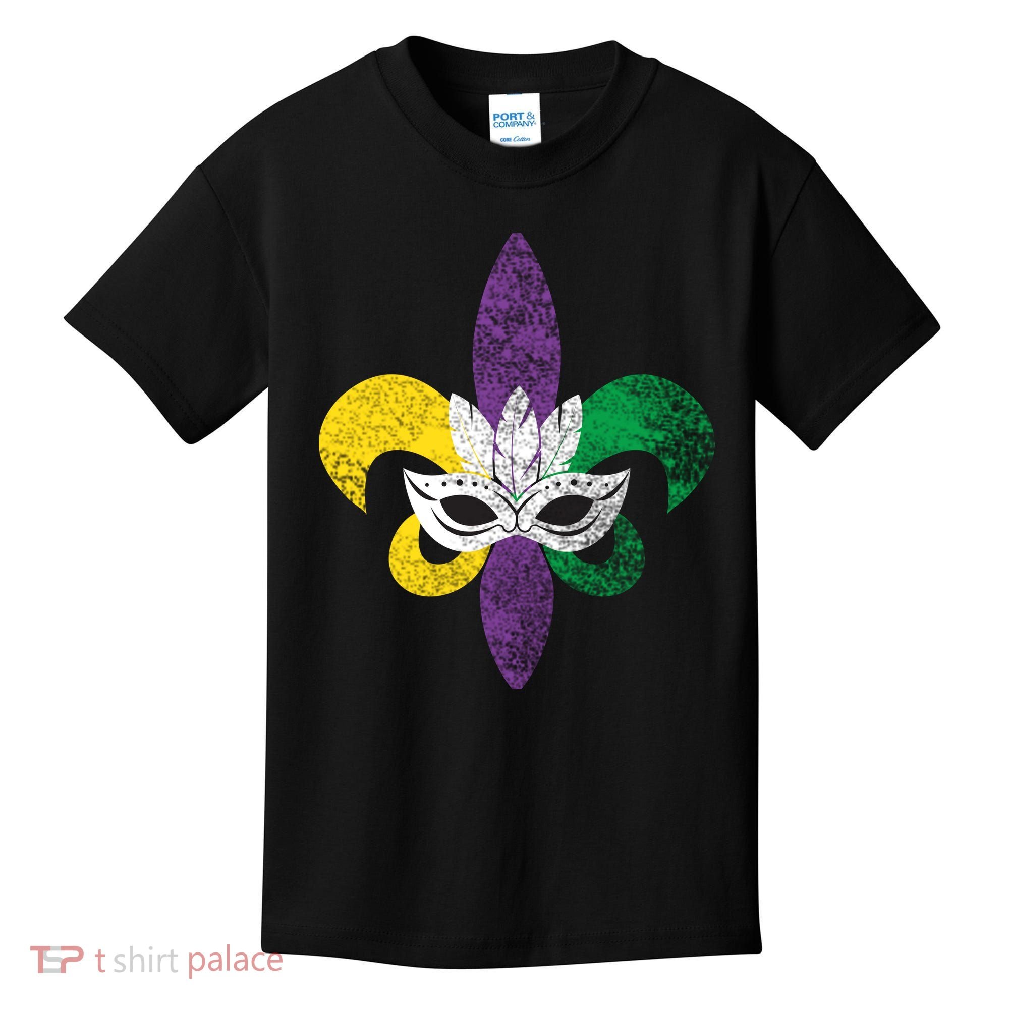 Mardi Gras Mask Spade Kids T-Shirt