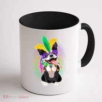Mardi Gras Party Dog Coffee Mug thumb 1