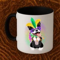 Mardi Gras Party Dog Coffee Mug thumb 2