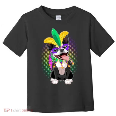 Mardi Gras Party Dog Toddler T-Shirt