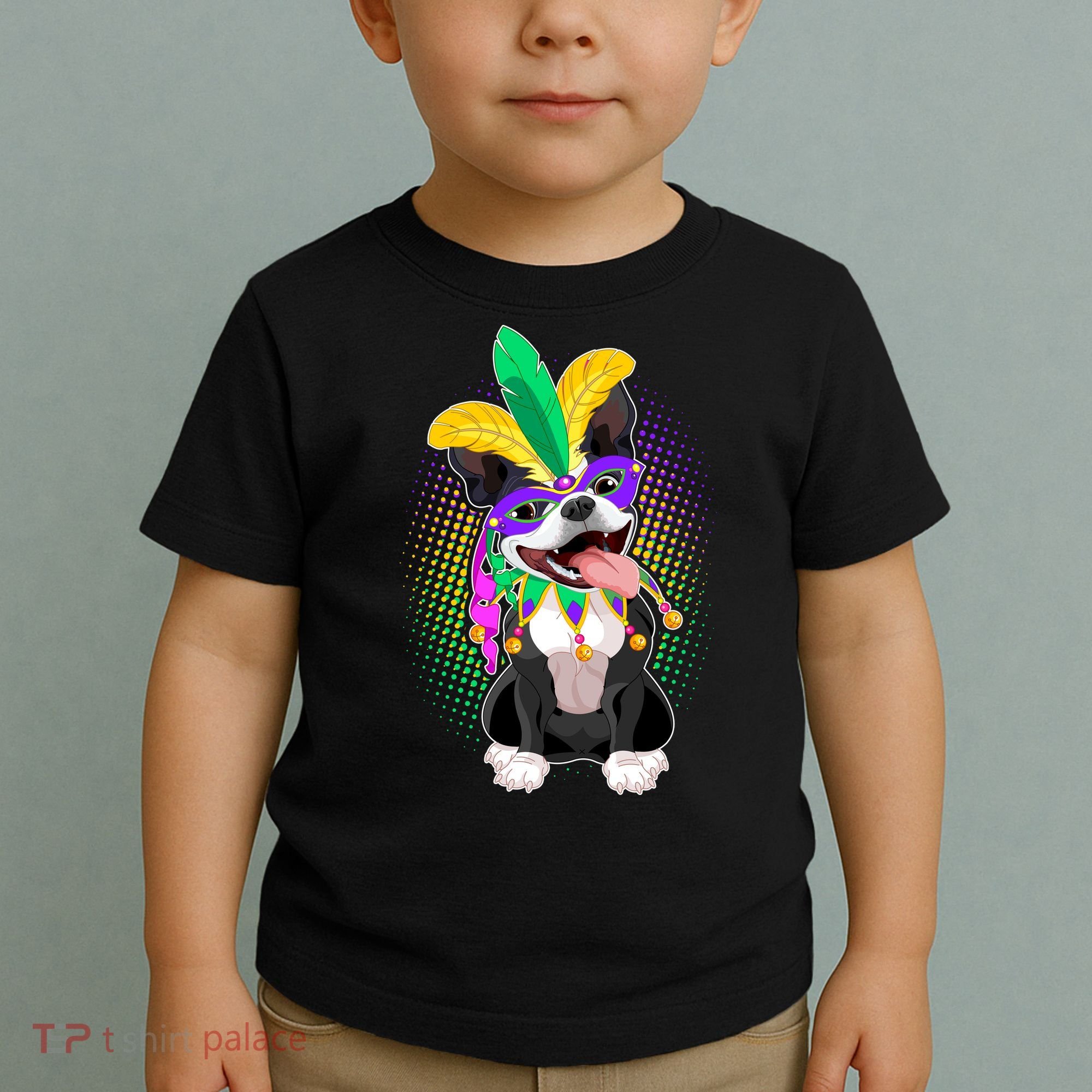 Mardi Gras Party Dog Toddler T-Shirt