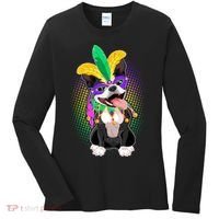 Mardi Gras Party Dog Women's Long Sleeve Shirt thumb 0