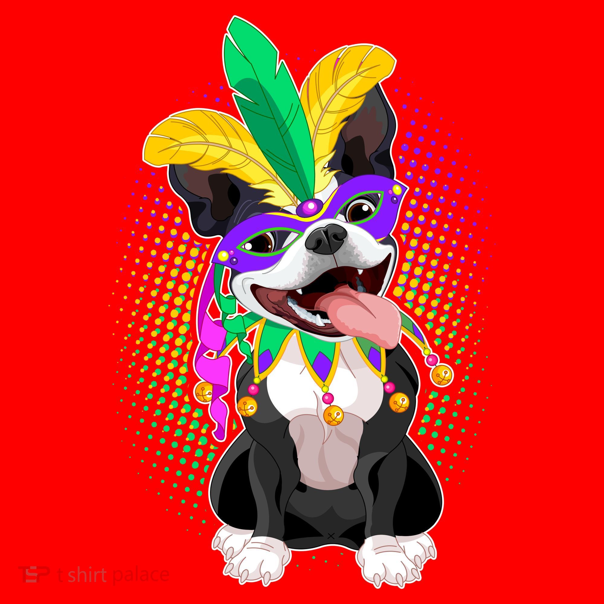 Mardi Gras Party Dog Santa Hat
