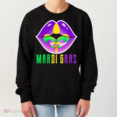 Mardi Gras Party Lips Women's Sweatshirt
