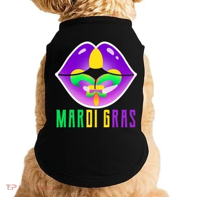 Mardi Gras Party Lips Doggie Tank