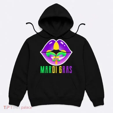 Mardi Gras Party Lips Hoodie