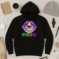 Mardi Gras Party Lips Hoodie thumb 3