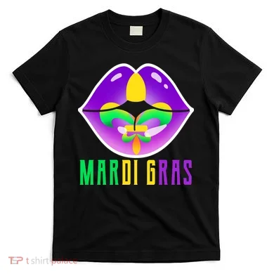 Mardi Gras Party Lips T-Shirt