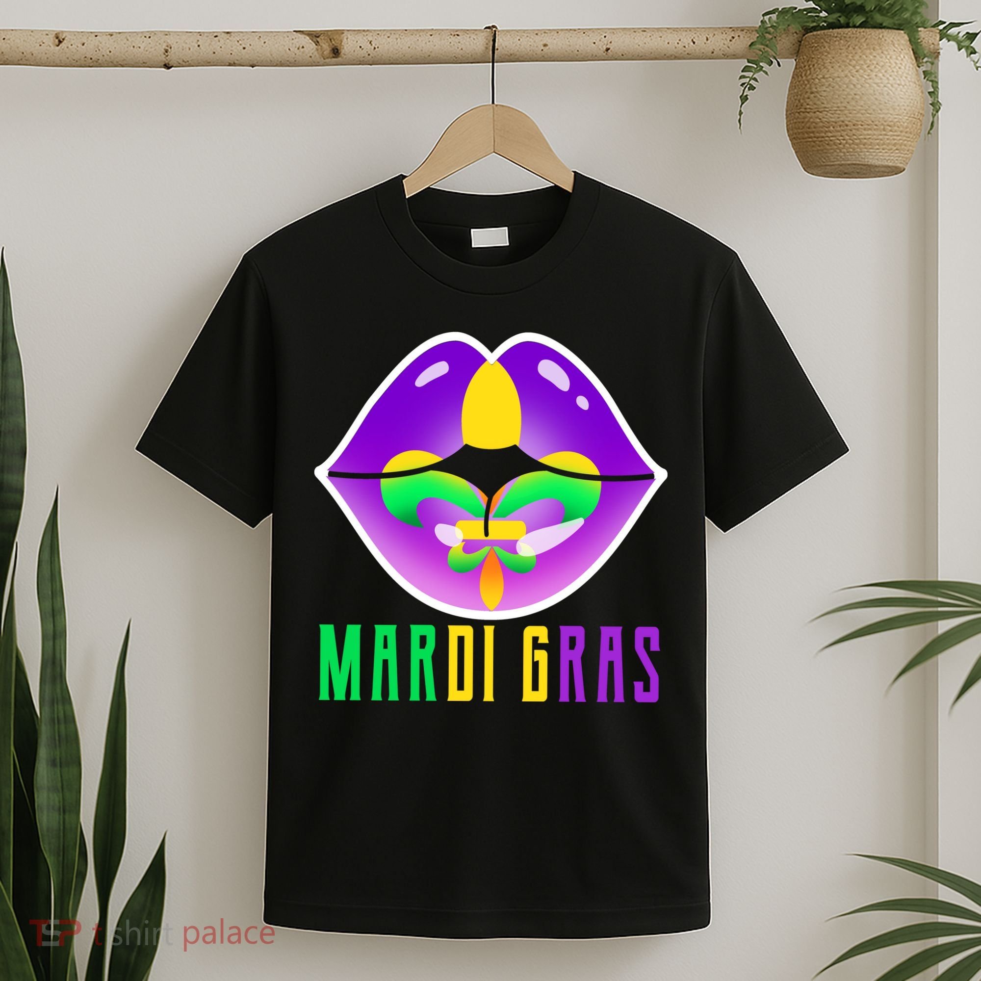 Mardi Gras Party Lips T-Shirt