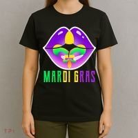 Mardi Gras Party Lips T-Shirt thumb 4