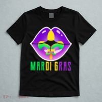Mardi Gras Party Lips T-Shirt thumb 5