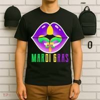 Mardi Gras Party Lips T-Shirt thumb 6