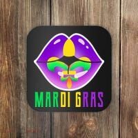 Mardi Gras Party Lips Coaster thumb 0