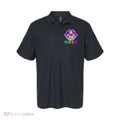 Mardi Gras Party Lips Polo