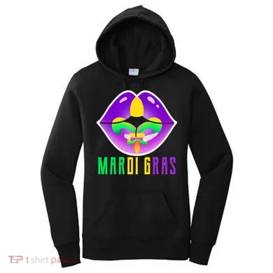 Mardi Gras Party Lips Women's Hoodie