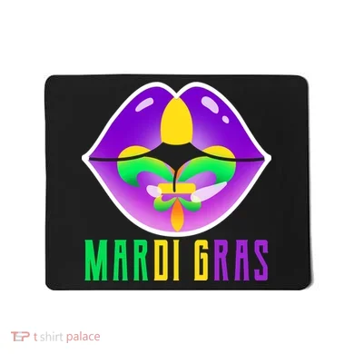 Mardi Gras Party Lips Mousepad